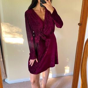 Adelyn Rae Sparkle Wrap Dress